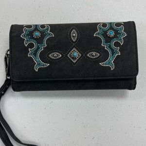 Montana West dark gray Wallet with Turquoise Accents